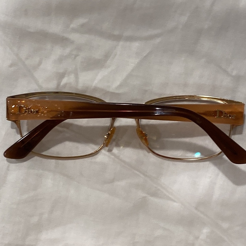 Christian Dior eye glasses made in Italy brown gold - Picture 9 of 16